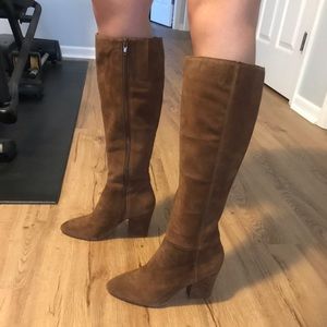 Nine West Samreno Brown Suede Heeled Boots
